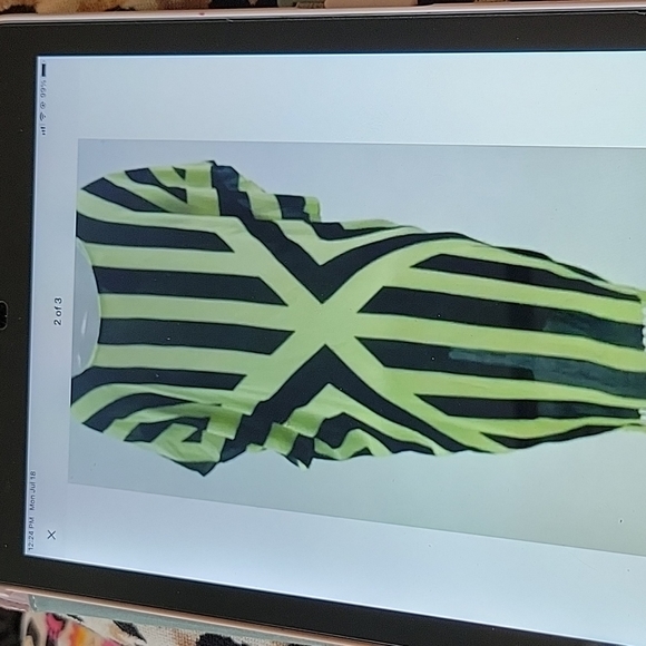 SEAFOLLY AUSTRALIA Neon Green/Black Fringe Dress Cover-Up One Size - Picture 3 of 4